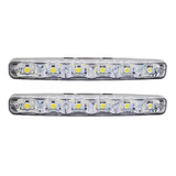 Lampara 6 Led Drl Rigida Diurna Posicion Blanca 12v Soporte