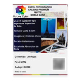 Papel Fotográfico Mate Doble Cara Carta 220gr 20 Hojas Foto