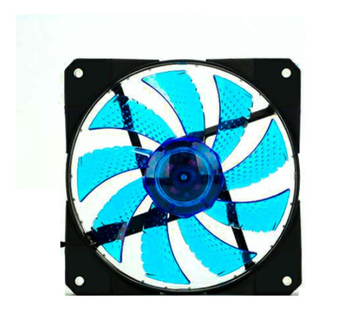 Fan Cooler 120 X120 Cm Color Azul Con Conector A Fuente