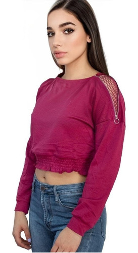 Crop Top Mujer Blusa Dama Playeras Casual Mangas Moda 