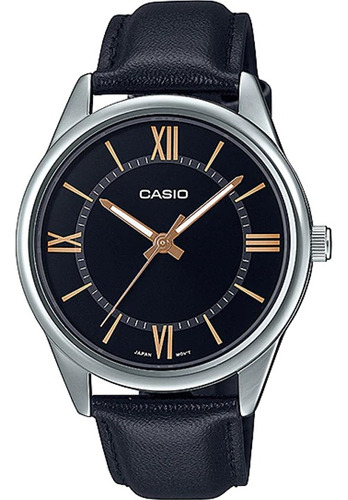 Reloj Casio Mtpv005 L1b5 Hombre Correa Números Romanos 