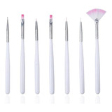 Set Pinceles Blancos X7