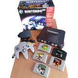 Nintendo 64 N64 Negro Con 5 Juegos Originales Y 1 Control