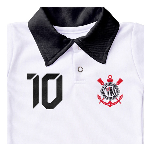 Body De Bebê Corinthians Camisa Polo  Time Futebol Oficial