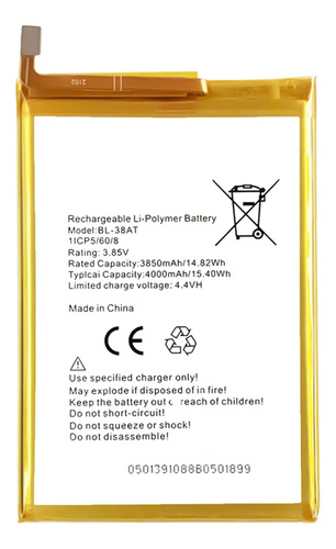 Batería Compatible Con Tecno Pop 2f  Bl-38at De 4000mah