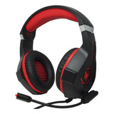 Headset Gamer Fone Ouvido X Bass Led Pc Ps4 Celular Vermelho