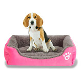 Cama Para Perro Mascota Grande 60x50x15 Cm Color Rosa