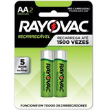 Pilha Recarregavel Rayovac Aa Ni-mh 1,2v Lacrado Panasonic