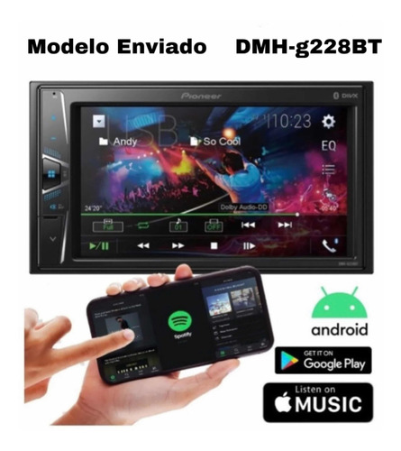 Dvd Automotivo Pioneer  Mvh-g218bt Bluetooth 2 Din Carro