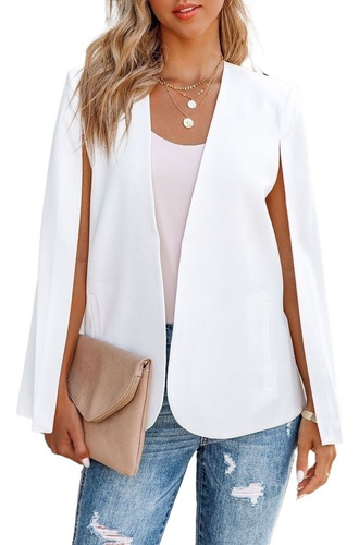 Chaqueta Blazer Casual Negro Y Blanco Capa Blazer Para Damas