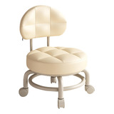 Silla Con Asiento De Ruedas Taburete De Pedicura Beige S