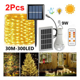 Luces Navideñas, Guirnalda Solar, Led, 30 M