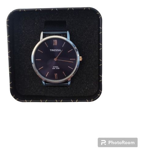 Reloj Tressa Hombre Malla Tejida Sumergible 50 M. Original 