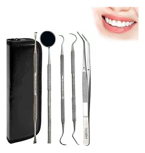 Set De 5 Herramienta De Limpieza Dientes Acero Inoxidable