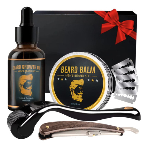 Kit Barba Cuidado Para Hombres, Herramientas De Aseo 5pcs