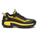 Tenis Cat Invader Mecha Negro Amarillo Con Casquillo Dielec.