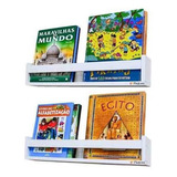 Prateleira Infantil Para Livros Montessoriano 60cm - 4 Peças