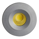 Mini Spot Redondo Embutir Aluminio Gris 3w Led Frío Dimmer