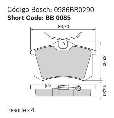 Pastillas Freno Bosch Traseras Renault Megane 2 | Fluence Foto 4