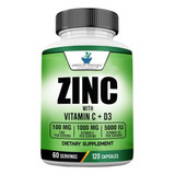 Zinc 100 Mg Vitamina C 1000 Mg Vitamina D 5000 Iu 120 Cap