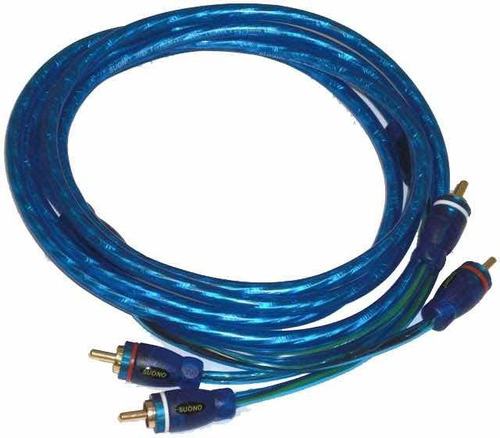 Cable Rca De 2.2 Metros Trenzado  Suono 100% Cobre