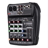Mezclador Usb Audio Phantom Input Bt De Mixer