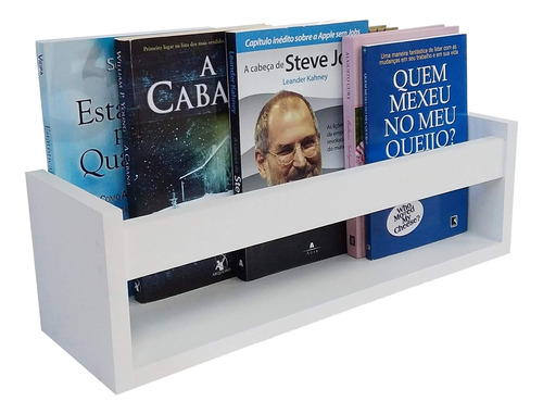 Prateleira Estante Porta Livros Revistas Pelúcias Cor Branca