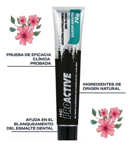 Gel Dental Carbon Activo Pro Active Hinode Blanqueador