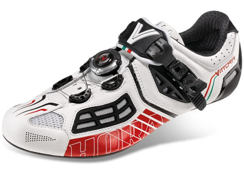 Vittoria Hora Evo - Zapatos De Ciclismo, Blanco/rojo, 12