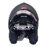 Casco Abatible De Moto Edge Pilot Ceriicado Dot Lente Solar Color Negro Mate Tamaño Del Casco Talla Xl