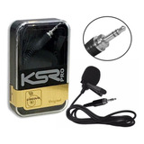 Microfone De Lapela Ksr Pro Lt-1 Estéreo Com Fio