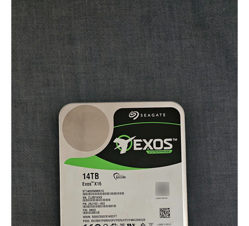 Disco Duro Interno Seagate Exos X16 St14000nm001g De 14 Gb