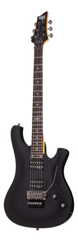 Guitarra Eléctrica Schecter Sgr 006 Fr De Tilo Midnight Satin Black Satin Con Diapasón De Palo De Rosa