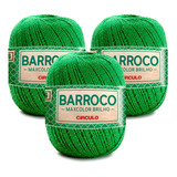 Kit 3 Barbante Barroco Maxcolor Brilho 200g N6 5767 Bandeira