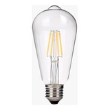 Ampolleta Led Filamento Edison Vintage 6w Hyundai Lighting Luz Calido / Frio