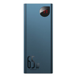 Power Bank Baseus Adaman 20000 Mah Protable 65w Azul Usb-c Color Negro