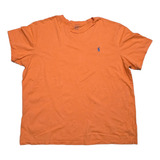 Playera Ralph Lauren 2xl Naranja Pony Azul