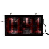 Reloj Led Grande Pared Distancia Industria Comercio 20x35cm