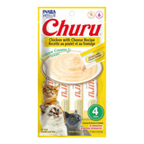 Inaba Ciao Churu - Pollo Queso - Snack Premio Gato - 4 Tubos