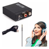 Adapatador Convertidor Audio Optico A Rca Analogo + Cable