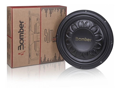 Alto Falante Subwoofer Bomber Slim 10 Pol High Power 350w Cor Preto