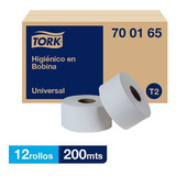 Tork Higienico Bobina Universal Hd 12 Rollos / 200 Mts