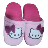 Pantuflas Bordadas De Hello Kitty Con Moños 