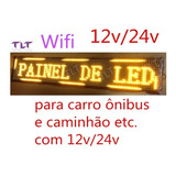 Painel De Led Letreiro 100x20 Interno Wifi -12v/24v