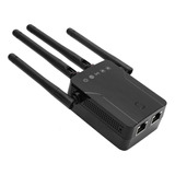 Repetidor Inalámbrico Negro De Doble Banda Wifi Extensión De