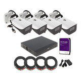 Kit 4 Cámaras 4k 8mp Starlight Cables 20m D 1tb Purple Dahua