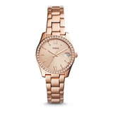 Fossil Scarlette Mini Es4318 Rose Gold Reloj Mujer 32mm