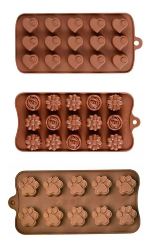 Moldes Silicona Bombones Chocolate Importado Cocina Pack X3