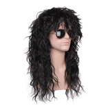 Metal 80s Rocker Peluca Para Hombre Peluca Larga Y Rizada Ne