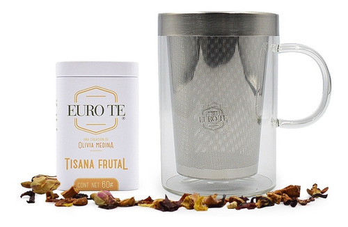 Kit Eurote Tarro Cilindro Infusor Y Tisana Raspberry Dream